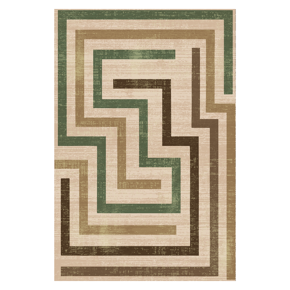 Evergreen Maze Path Rug