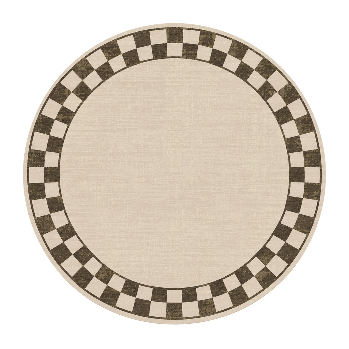Espresso Check Frame Rug