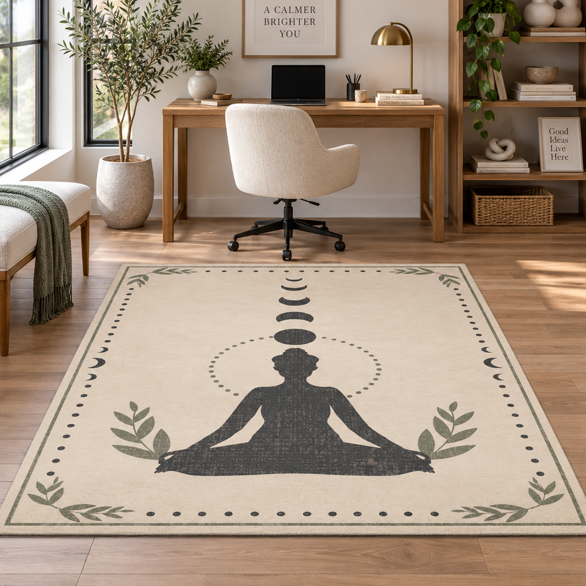 Moon Phase Meditation Rug