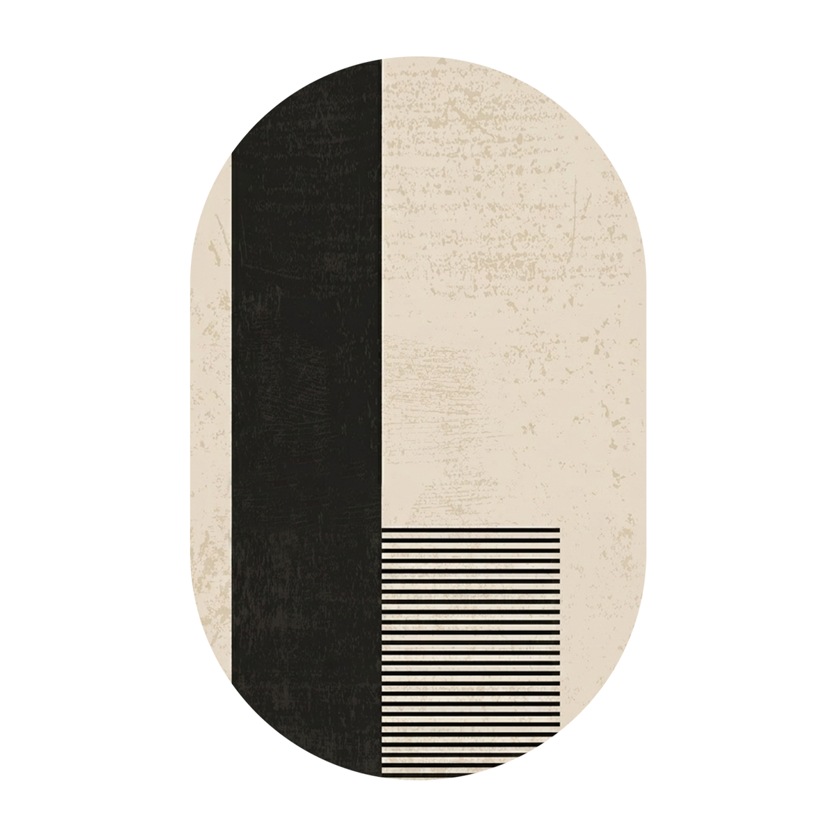 Minimalist Block & Stripe Rug