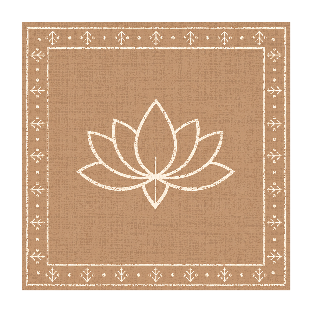 Sand Lotus Border Rug