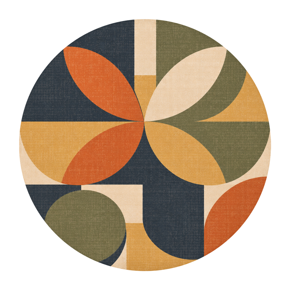 Retro Petal Geo Rug