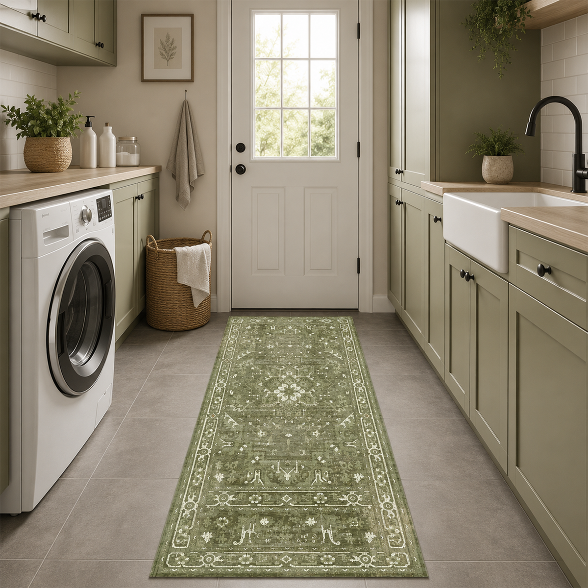 Olive Heritage Medallion Rug
