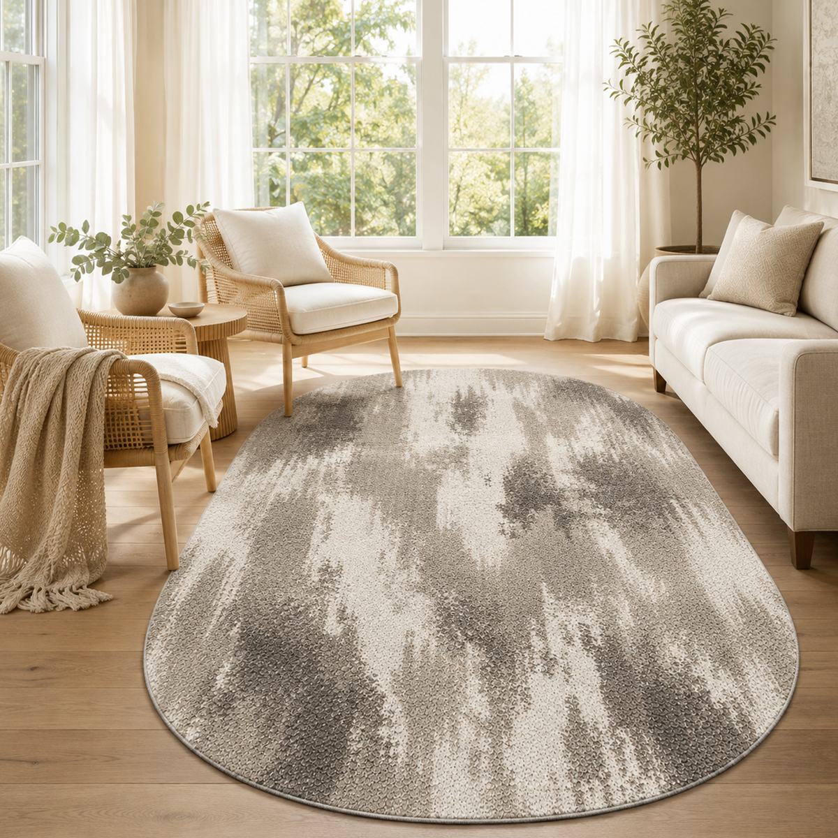 Sandstone Abstract Area Rug