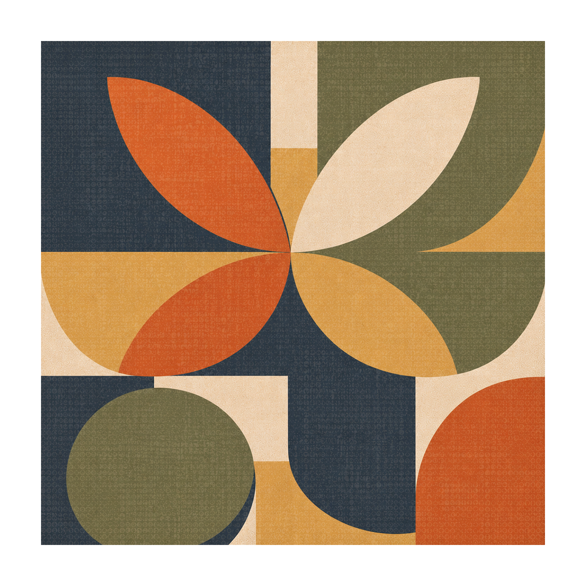 Retro Petal Geo Rug