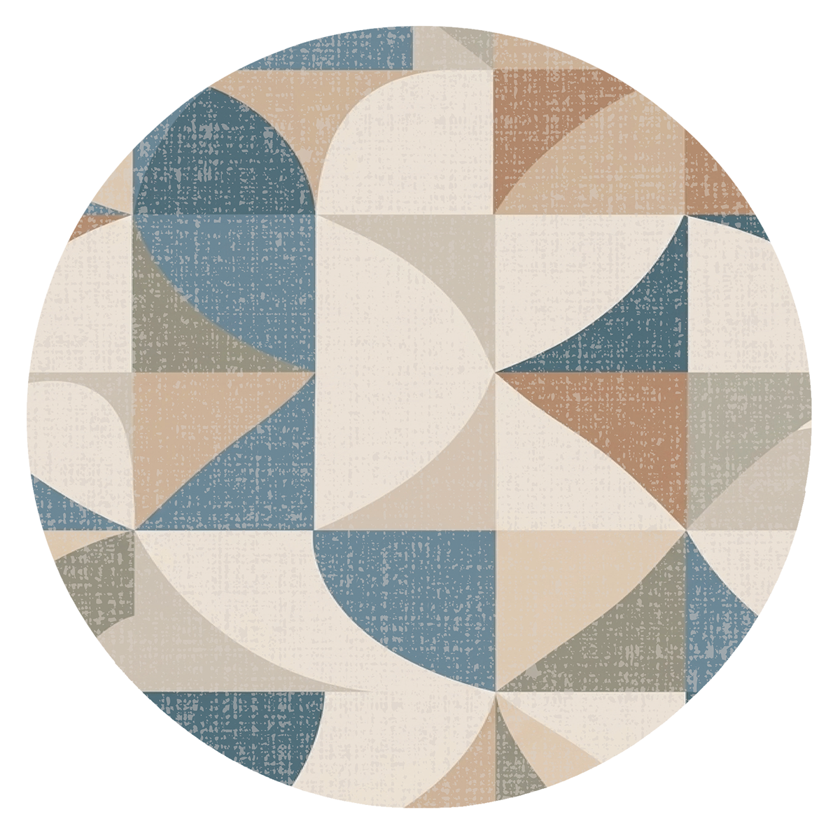 Geometric Arc Mosaic Rug
