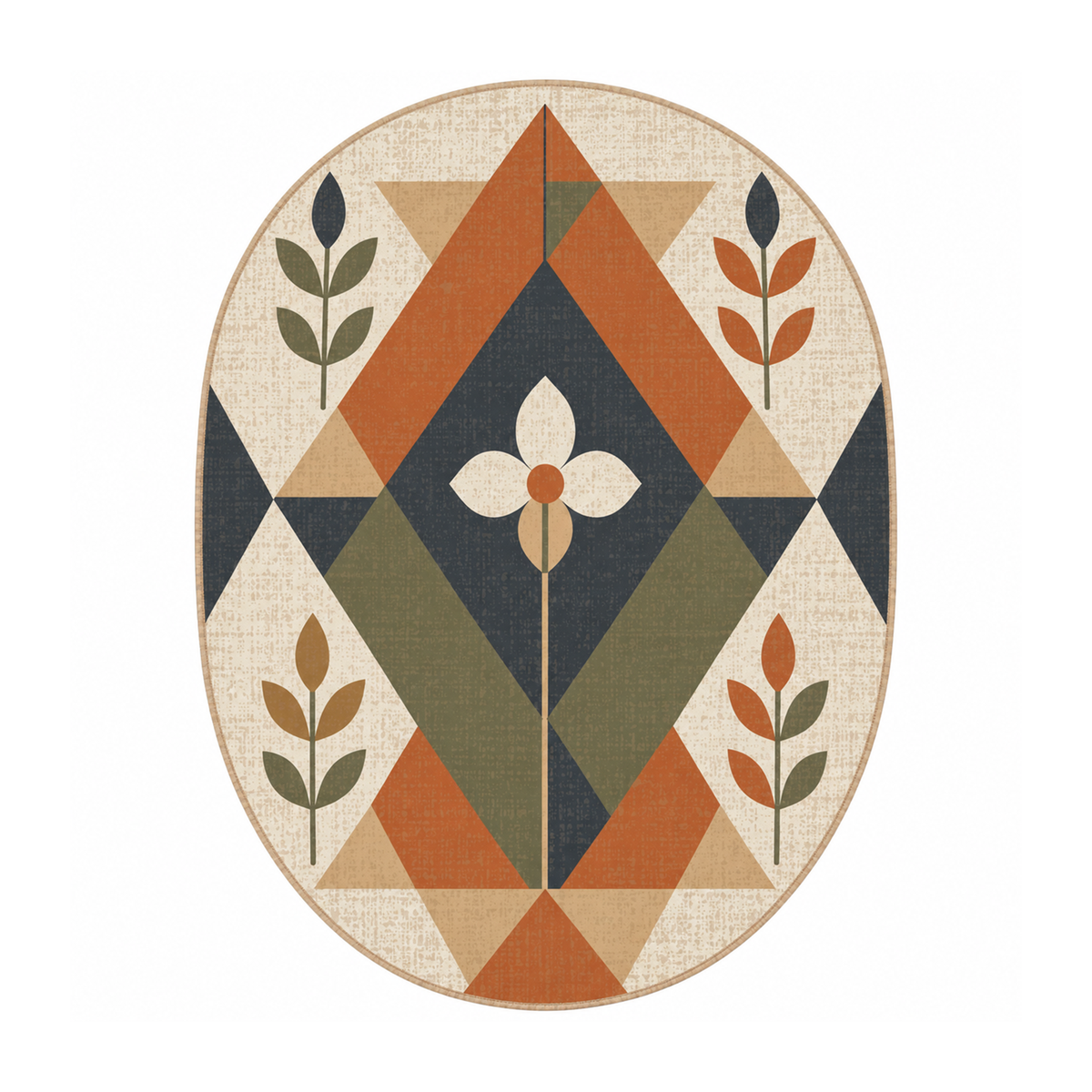 Botanical Geo Diamond Rug