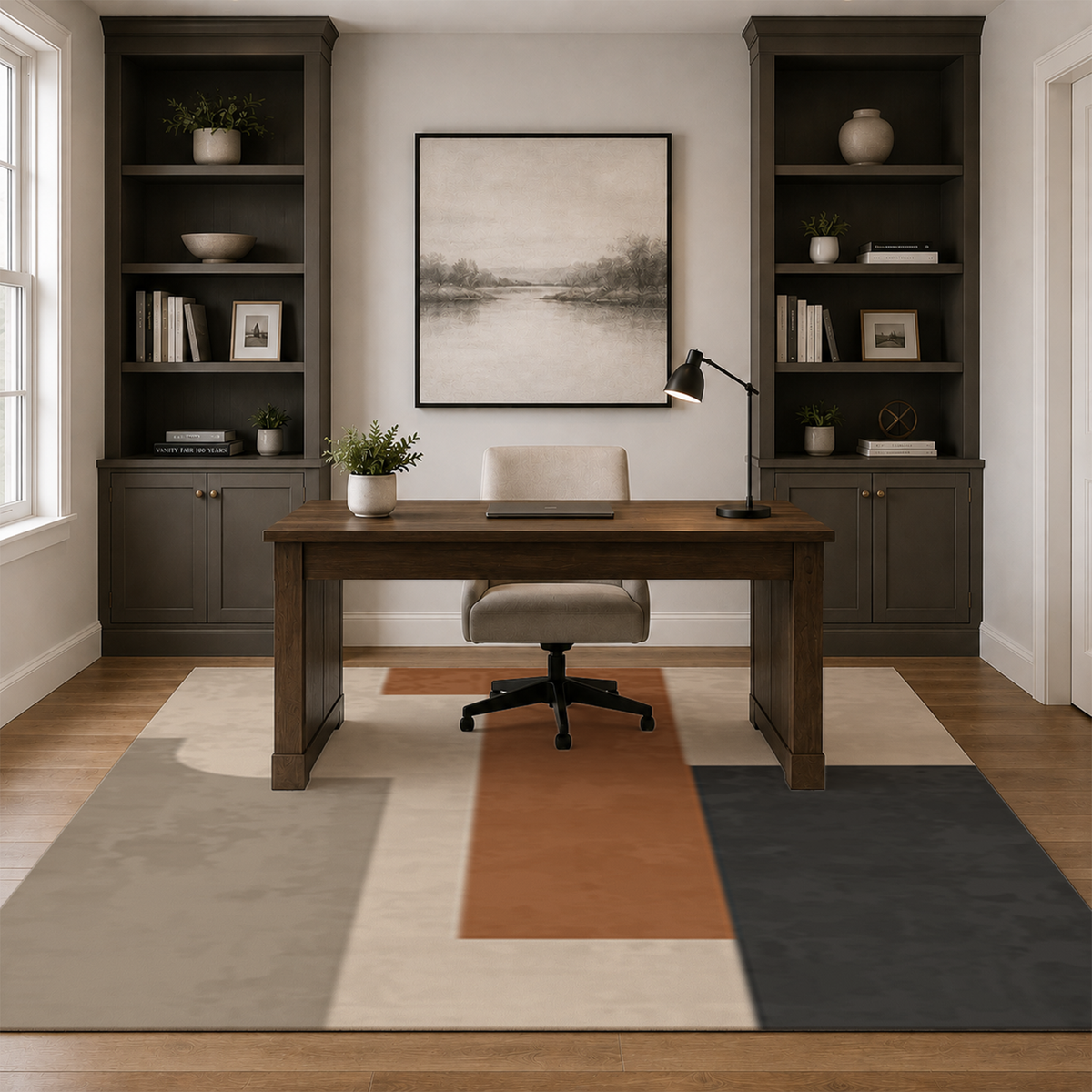 Bold Geometric Color Block Area Rug