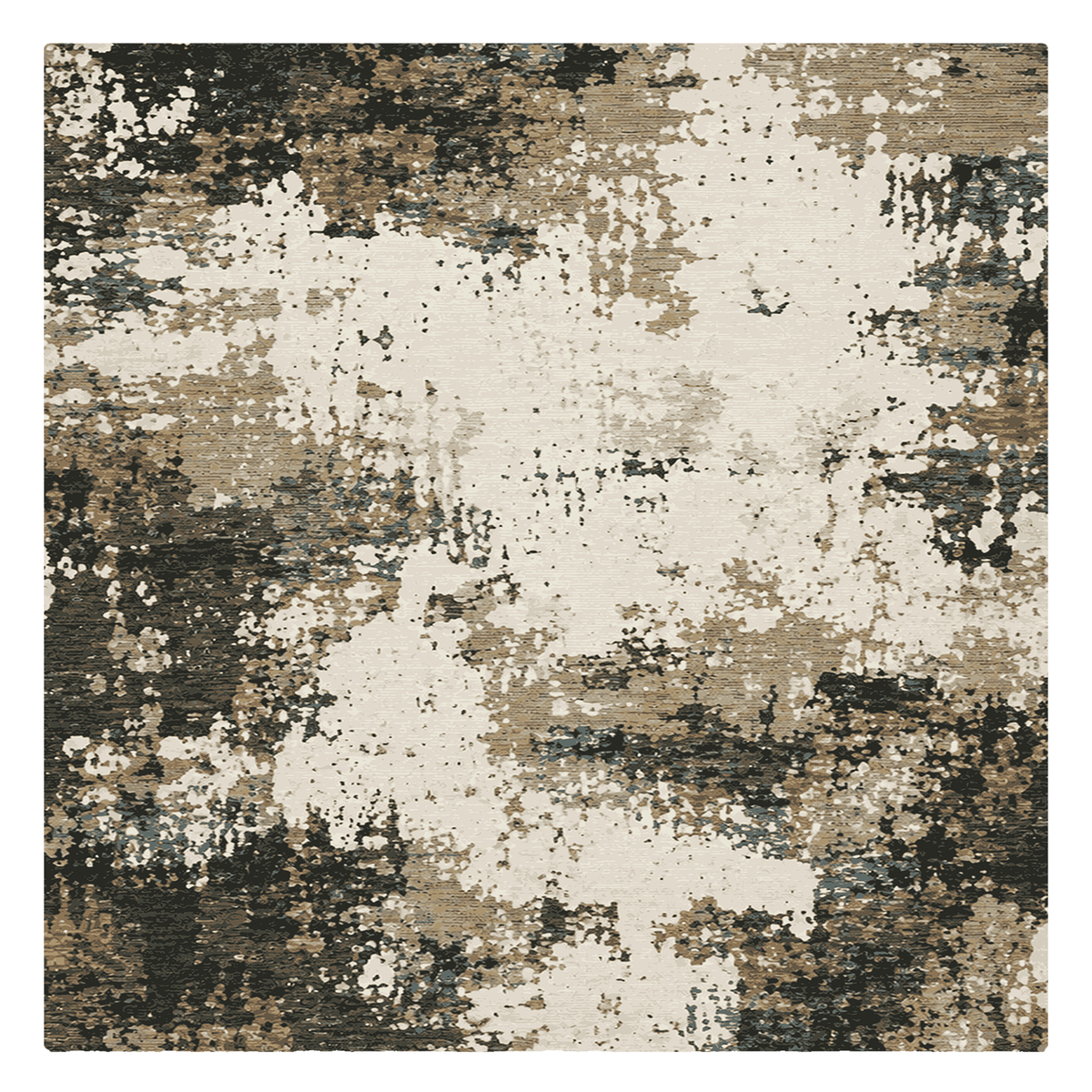 Charcoal Stone Abstract Rug