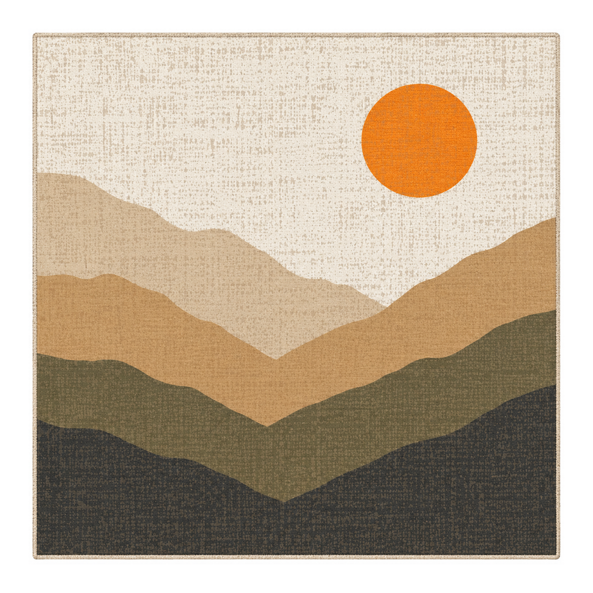 Sunset Mountain Landscape Rug