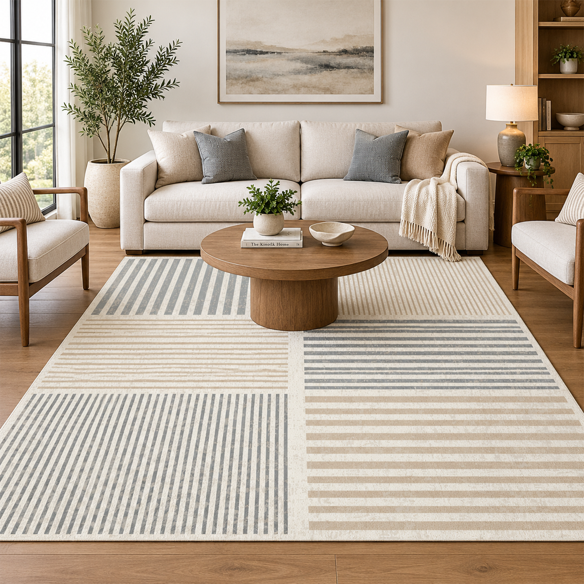 Crosshatch Stripe Rug