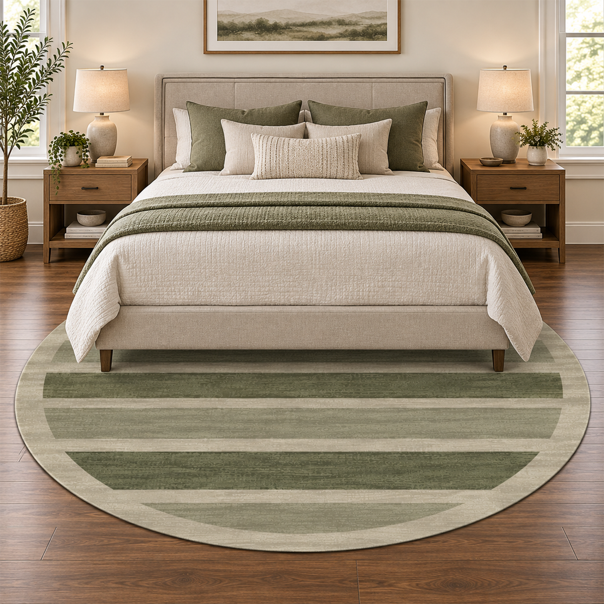 Olive Band Area Rug