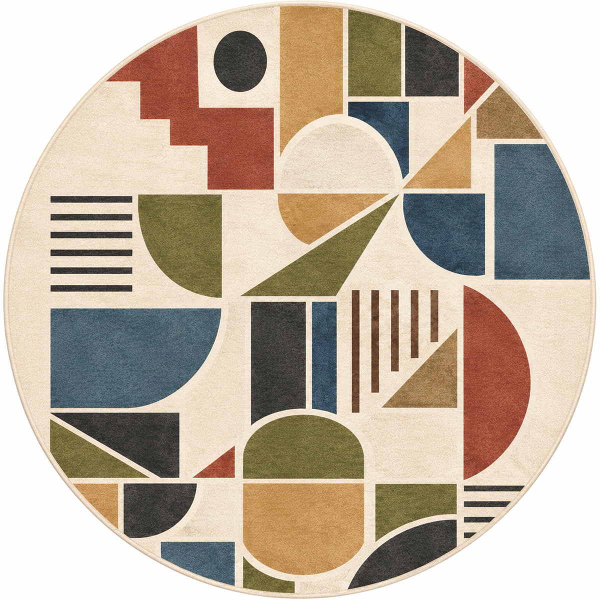 Modern Abstract Geometric Washable Area Rug