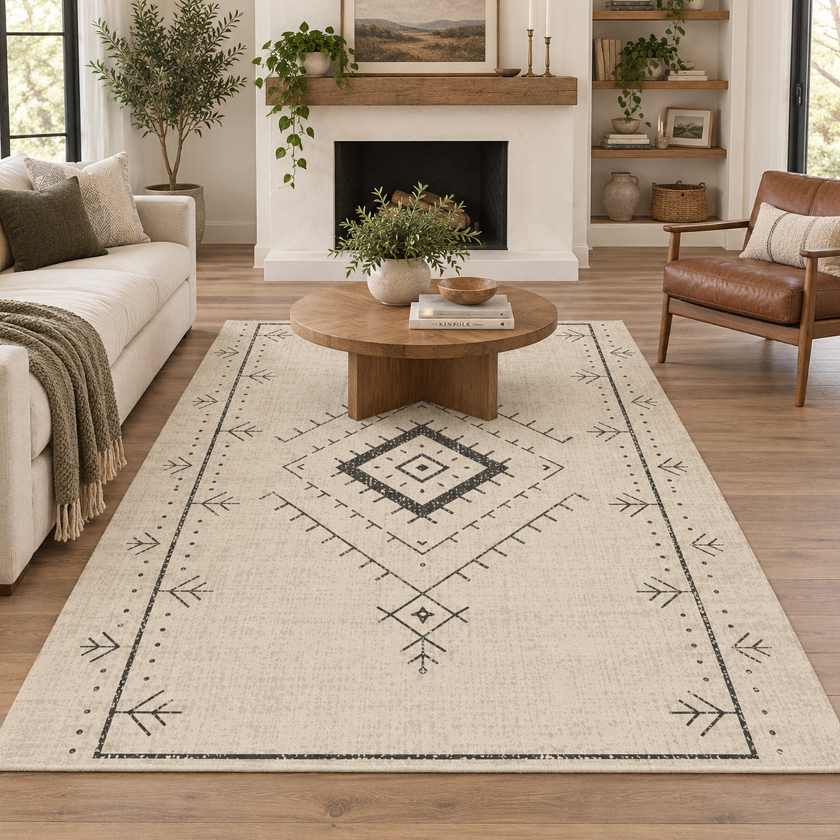 Tribal Diamond Line Rug
