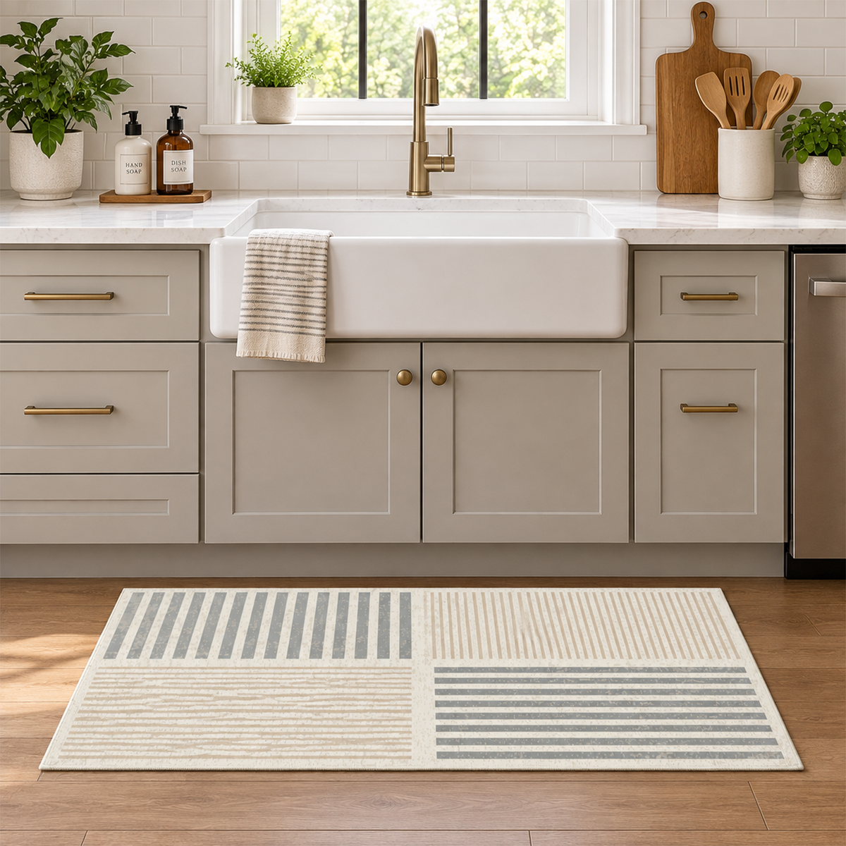 Crosshatch Stripe Rug