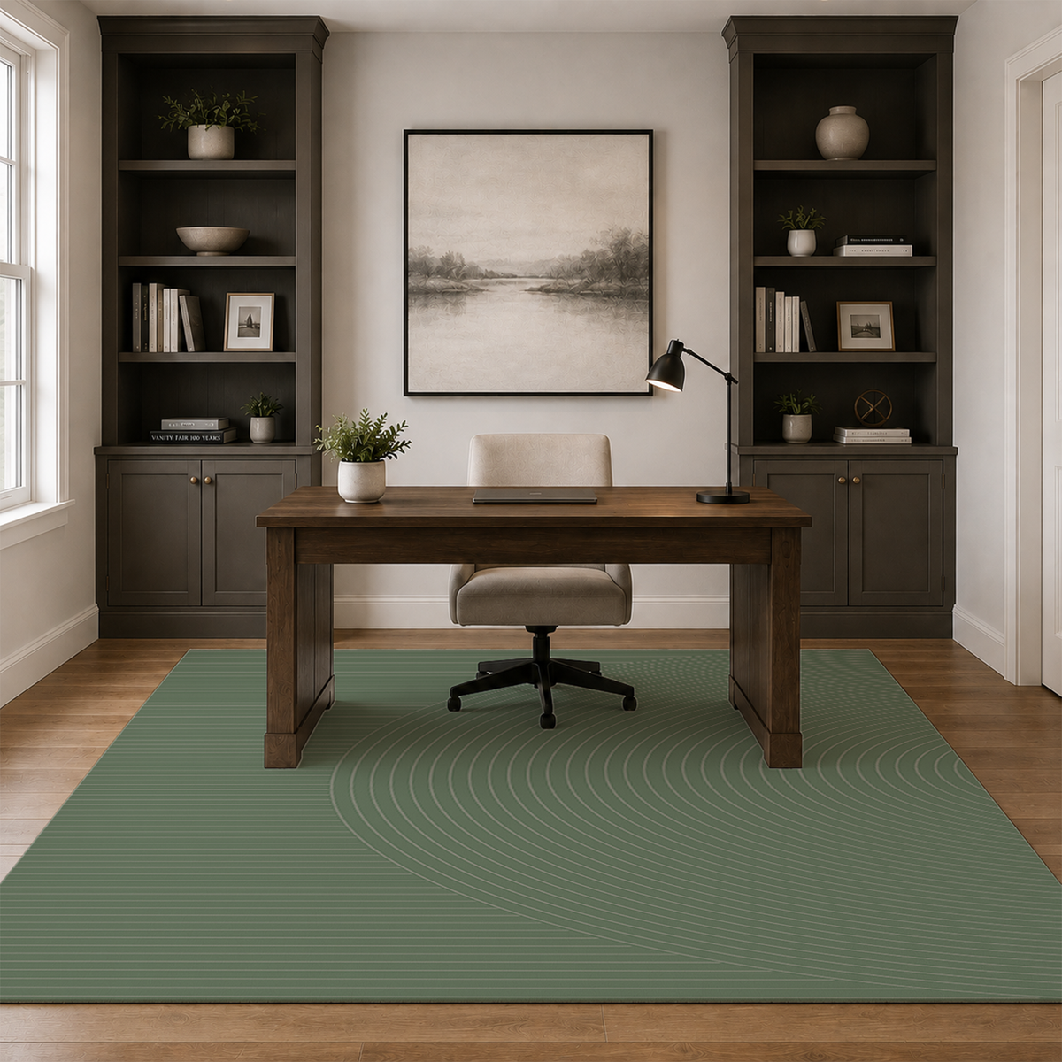 Sage Ripple Line Rug