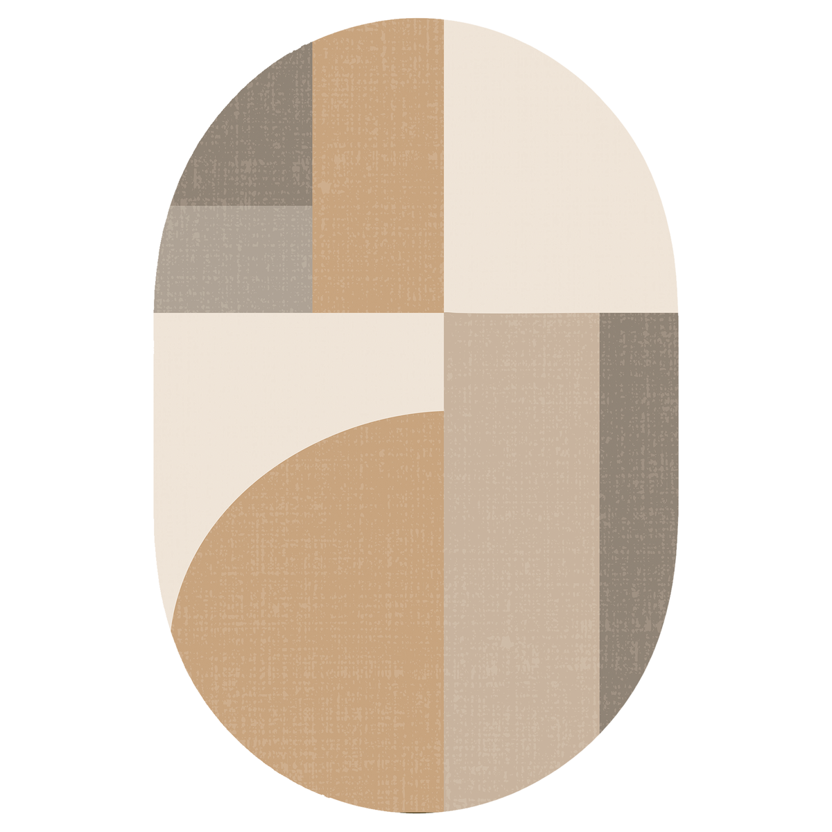 Modern Neutral Curve Rug