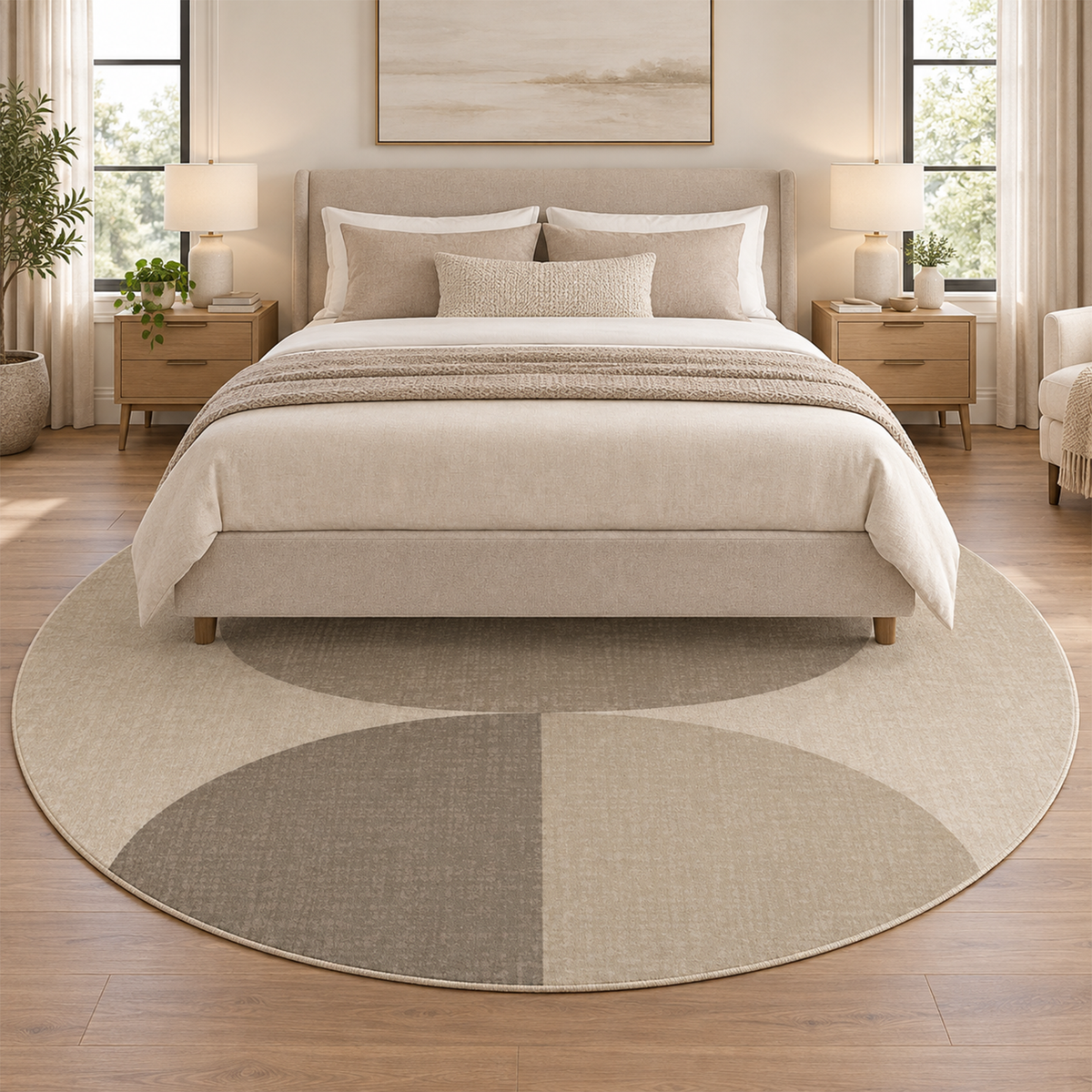 Stacked Circle Geo Rug