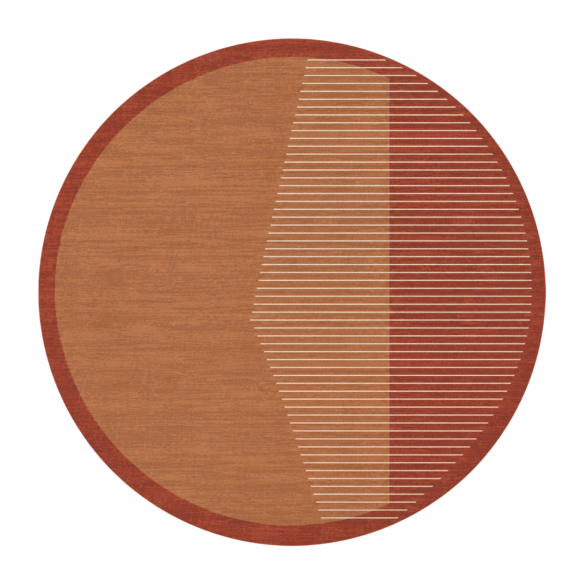 Terracotta Linear Arch Rug