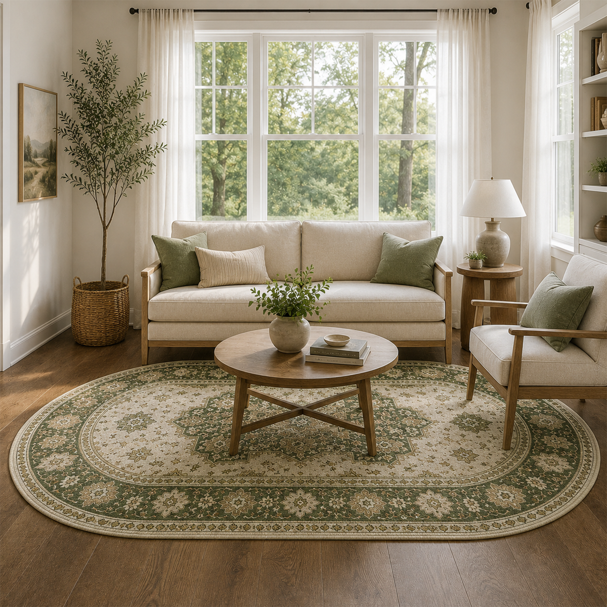 Moss Green Heritage Rug