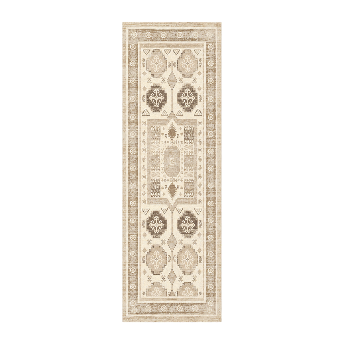 Ivory Geometric Vintage Rug