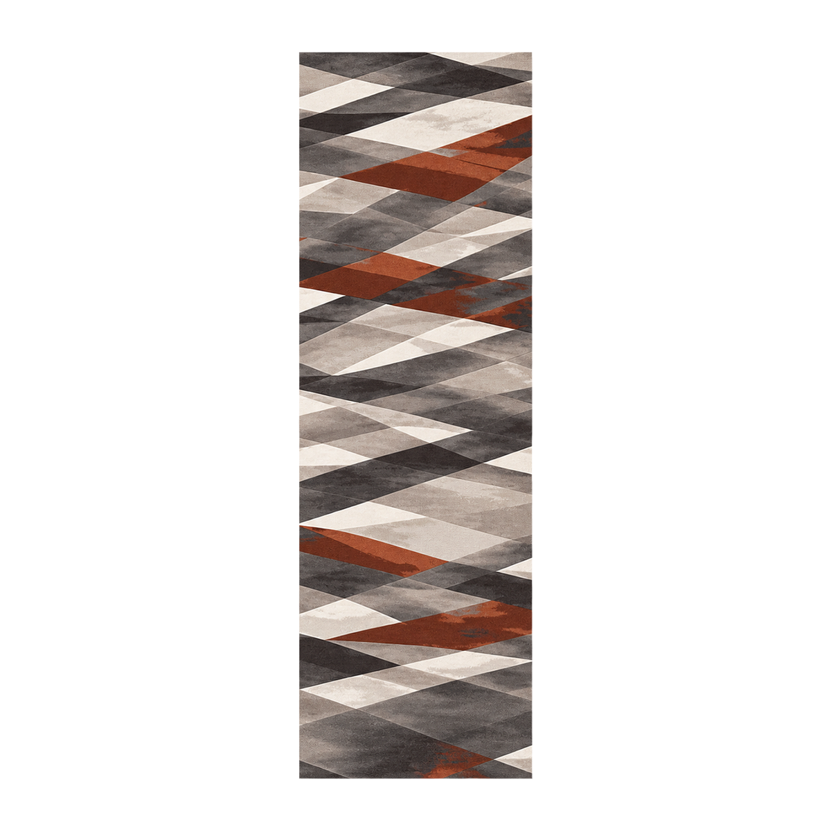 Rust Fusion Geometric Rug