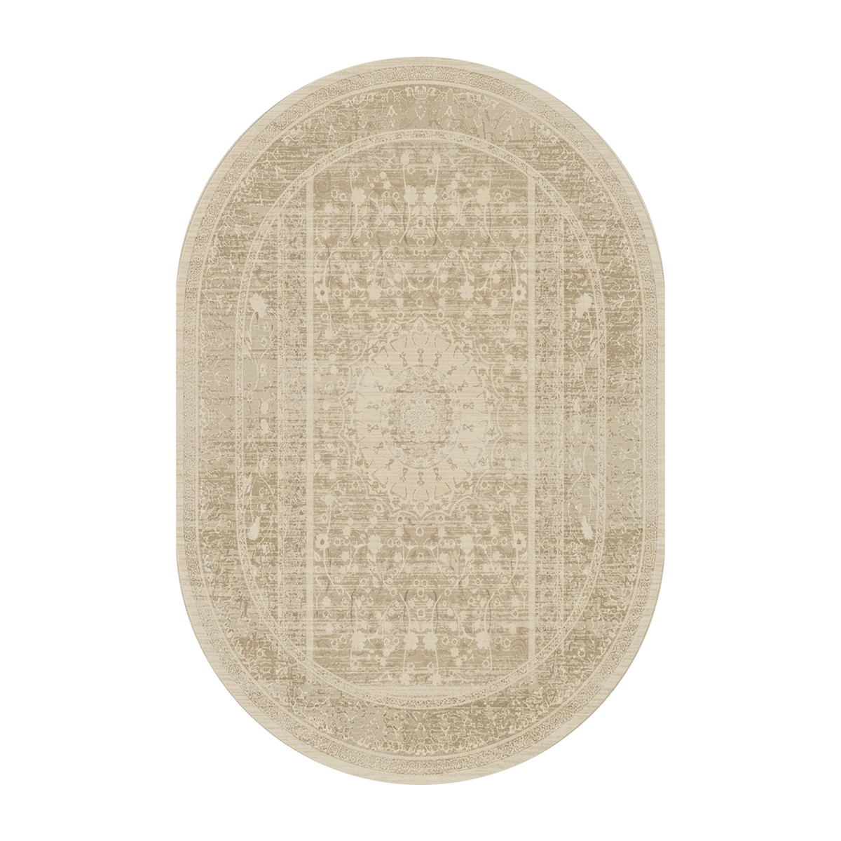 Faded Traditional Medallion Rug
