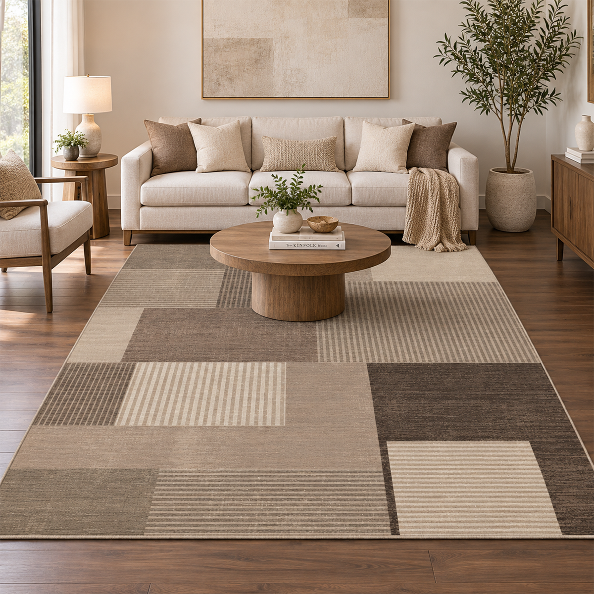 Espresso Gridwork Rug