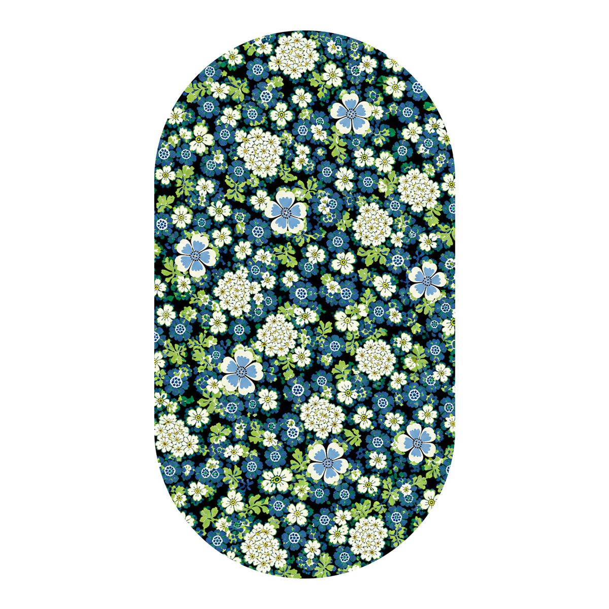 Sapphire Floral Garden Rug