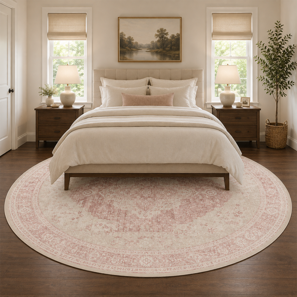Dusty Rose Medallion Rug