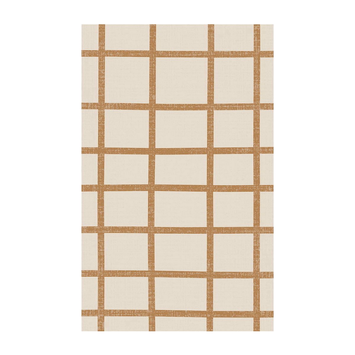 Camel Grid Check Rug