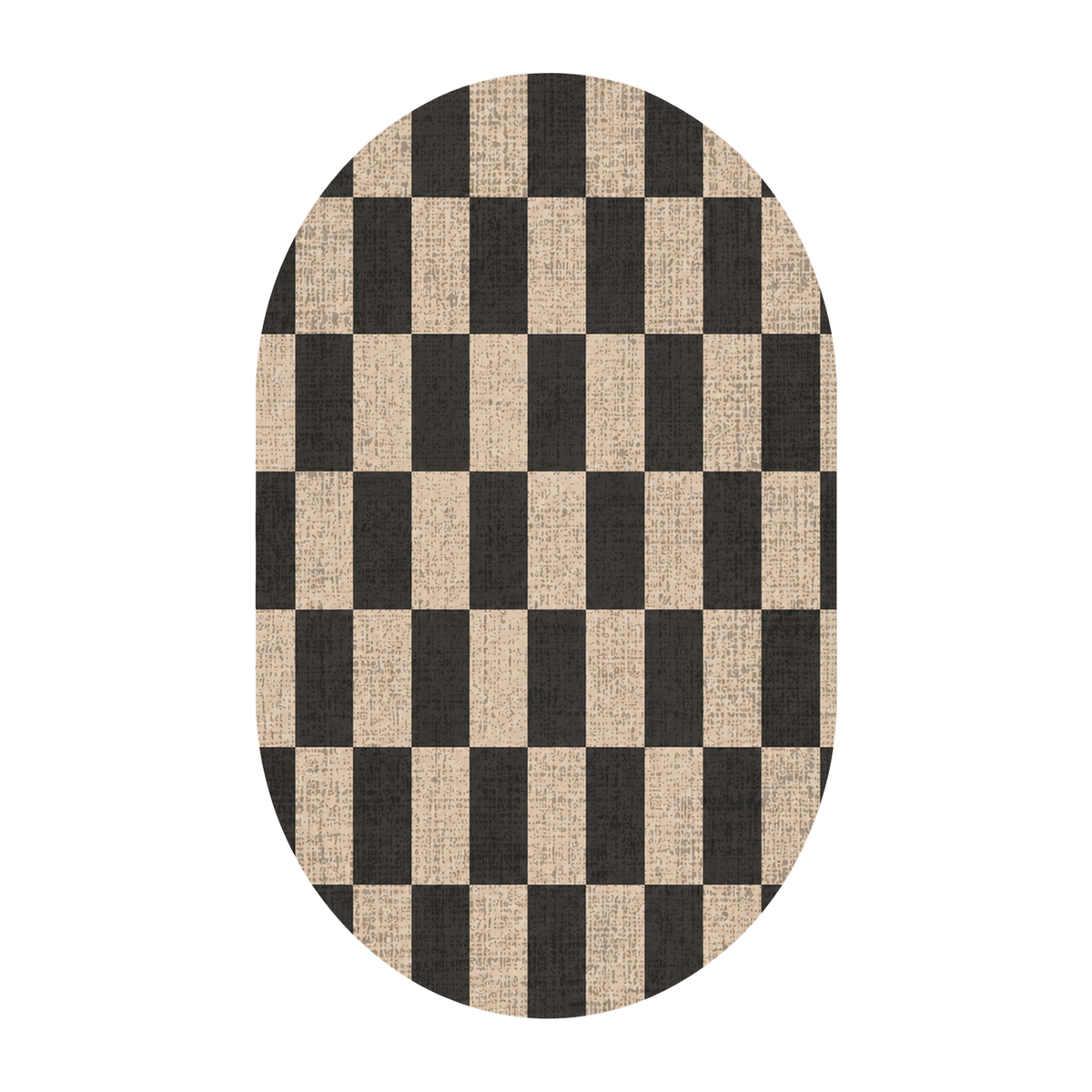 Classic Two-Tone Checkerboard Rug