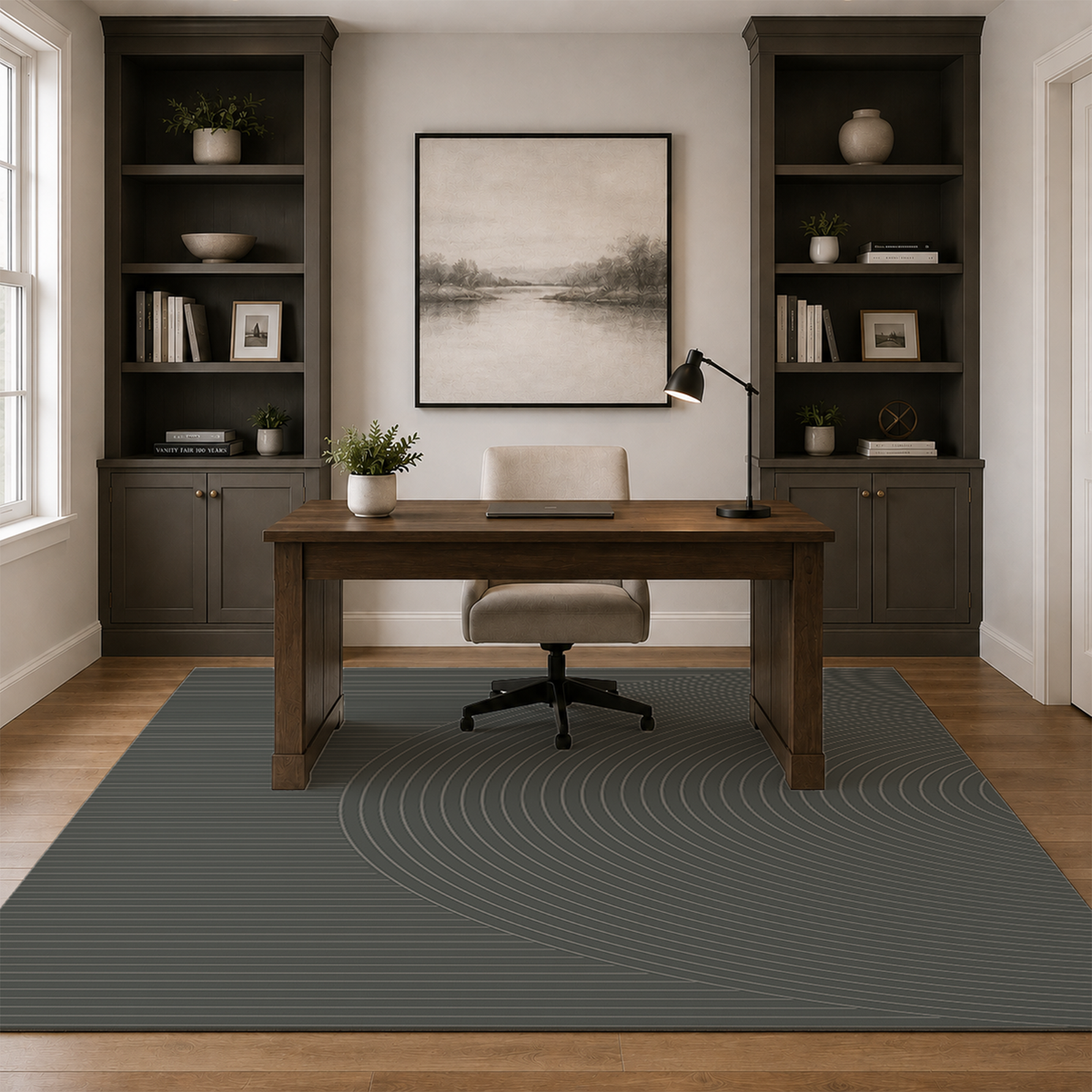 Sage Concentric Arc Rug