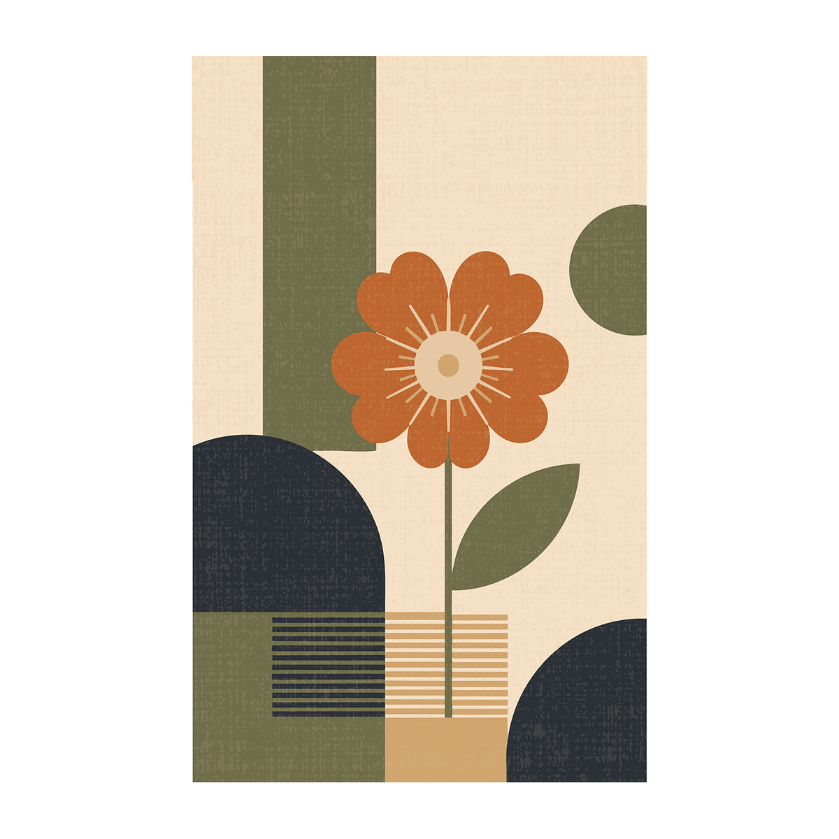 Retro Daisy Garden Rug