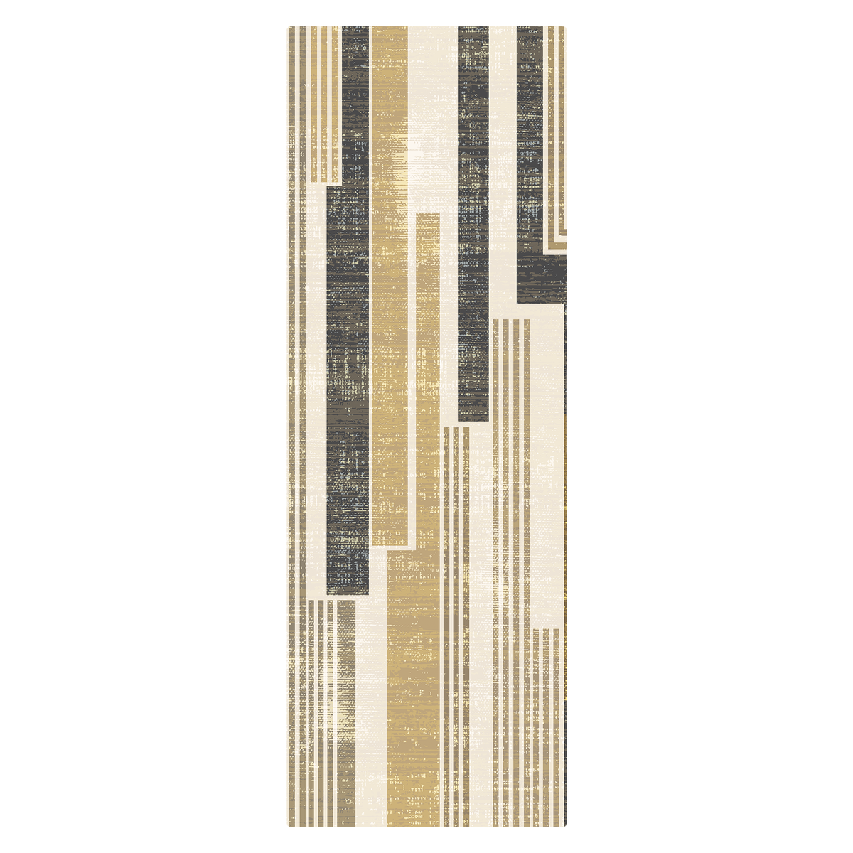 Golden Linear Geo Rug
