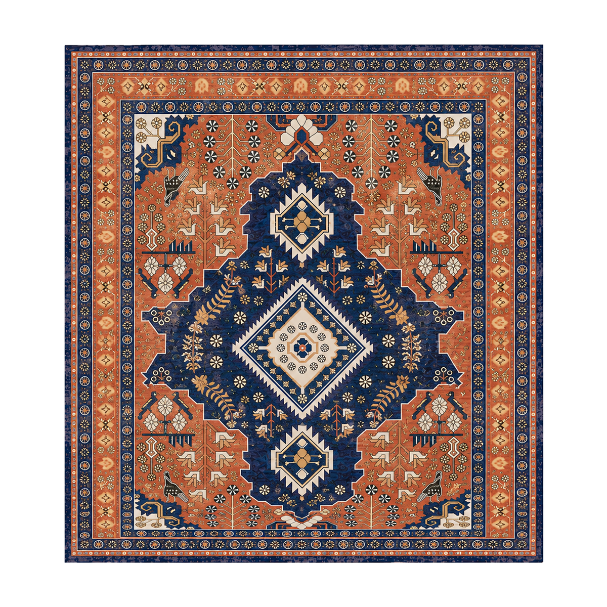 Terracotta Heritage Medallion Rug