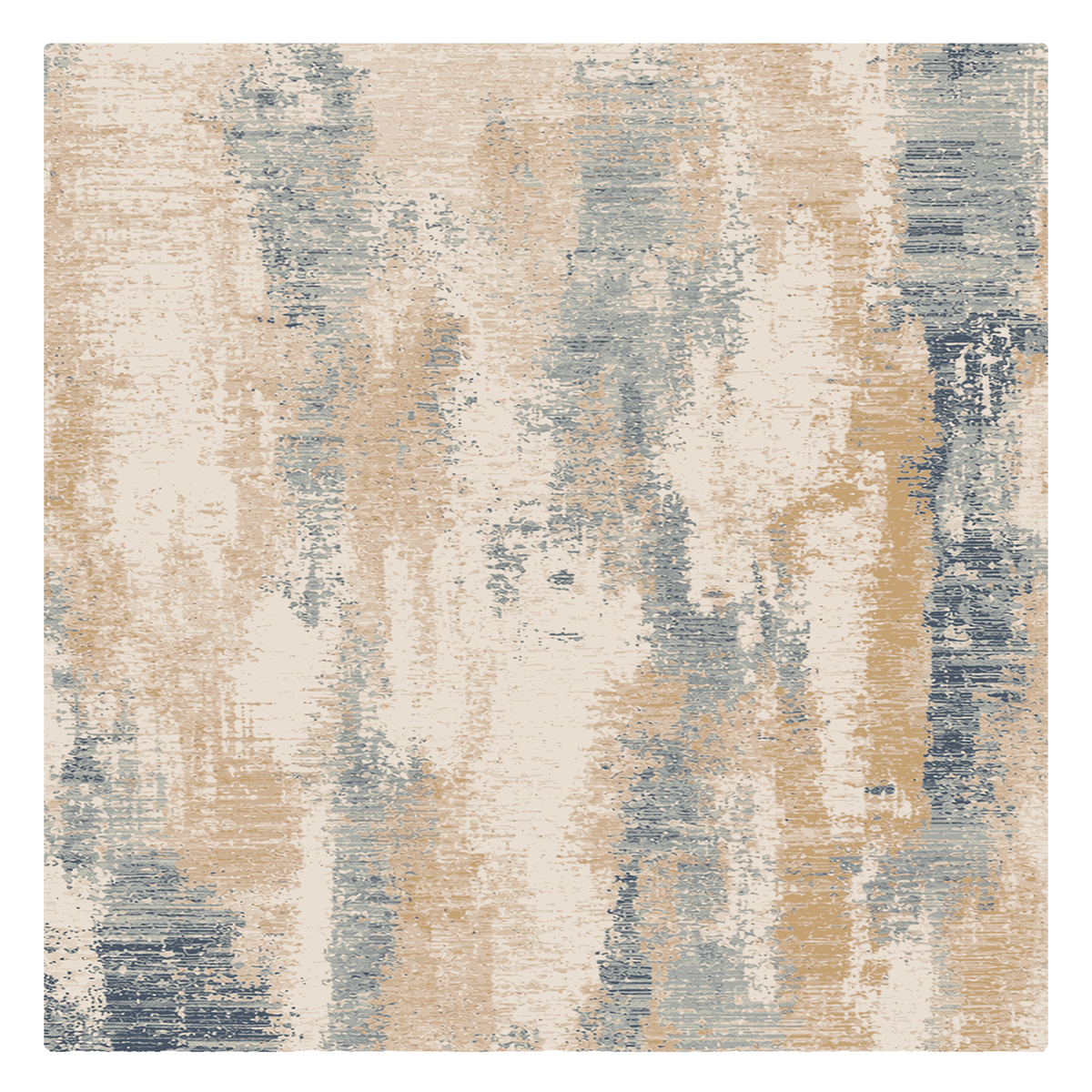 Coastal Blue Abstract Rug