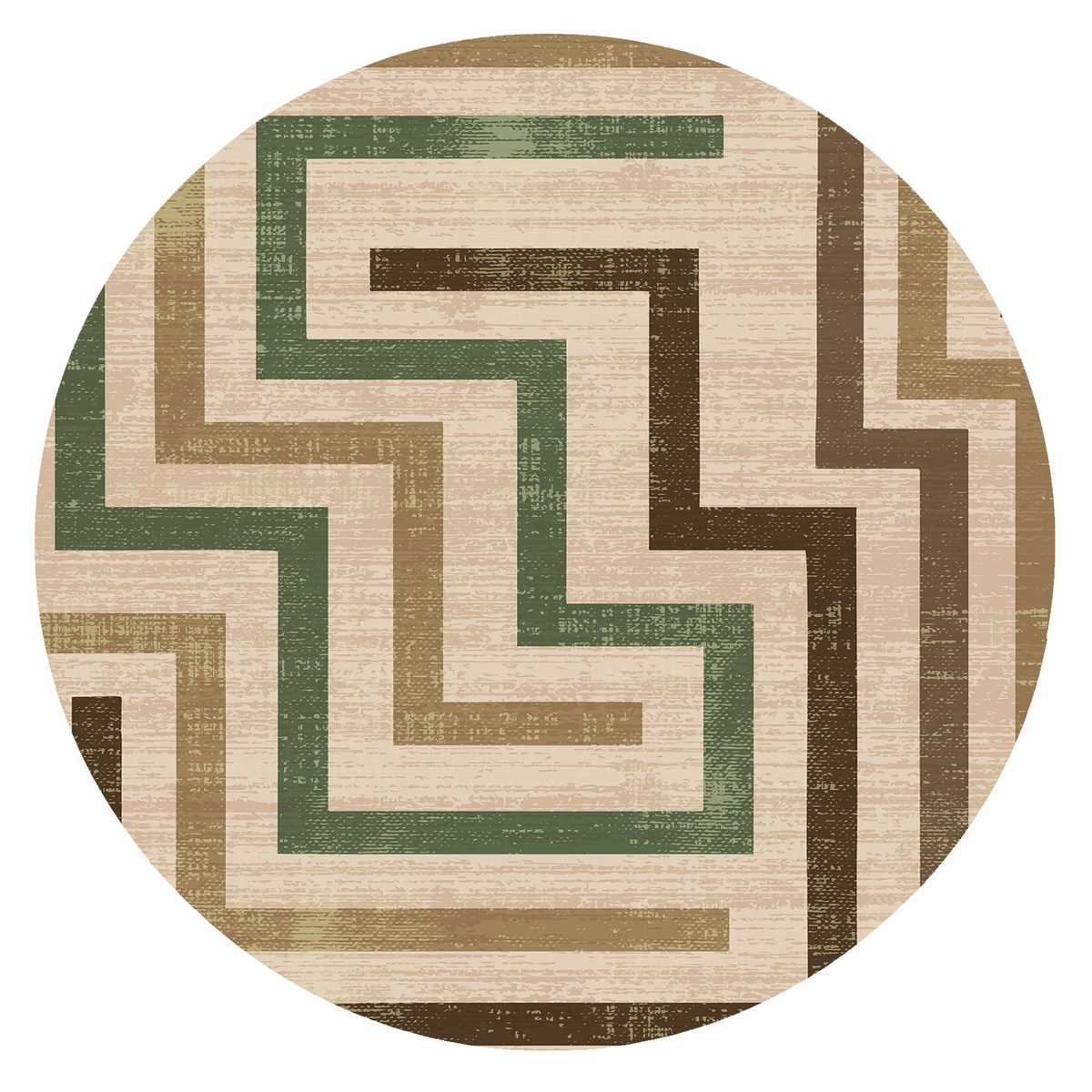 Evergreen Maze Path Rug
