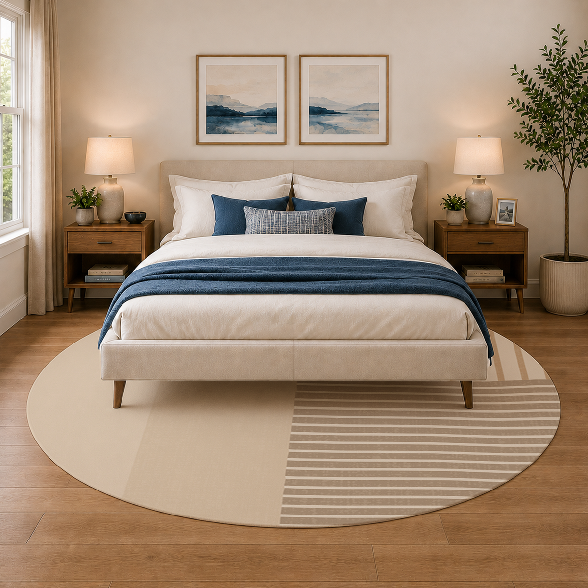 Sandstone Linear Geo Rug