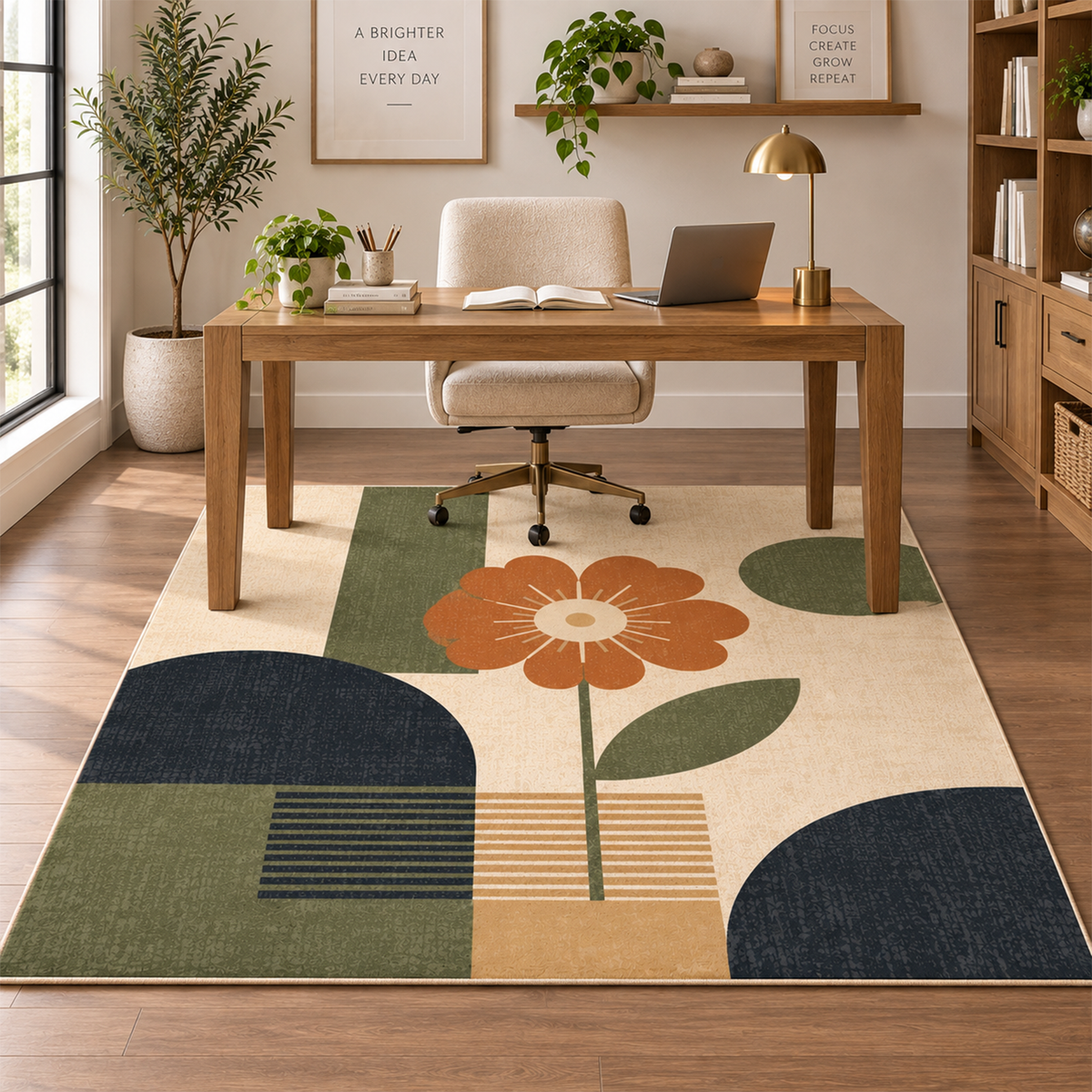 Retro Daisy Garden Rug