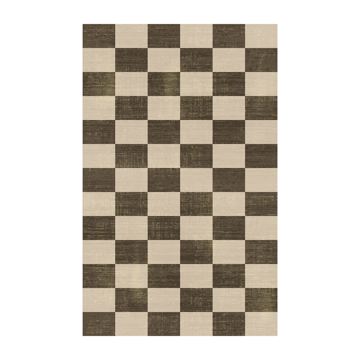 Mocha Chessboard Rug