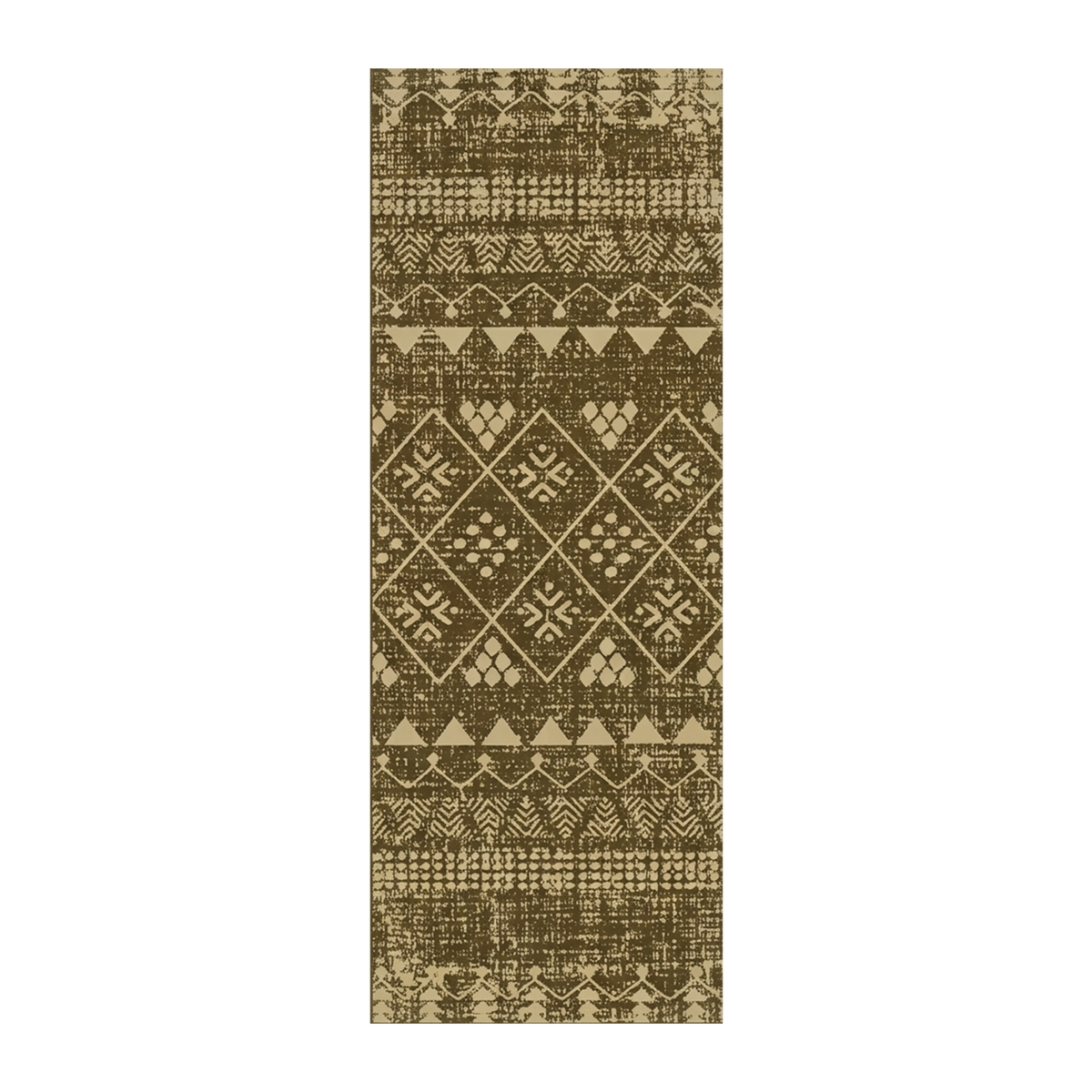 Olive Woven Diamond Kilim Rug