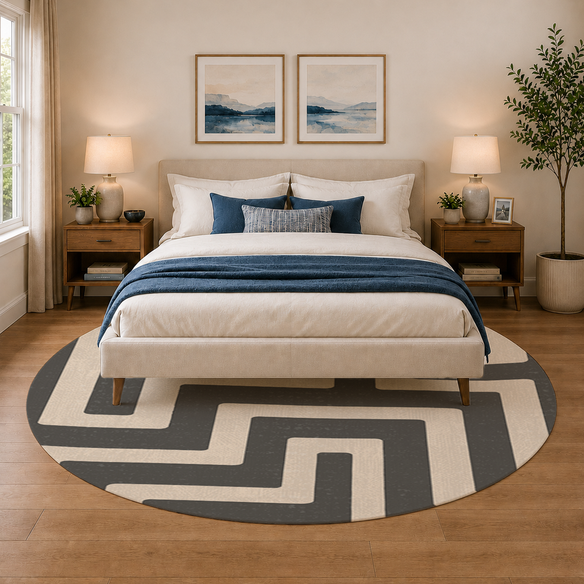 Bold Labyrinth Maze Rug