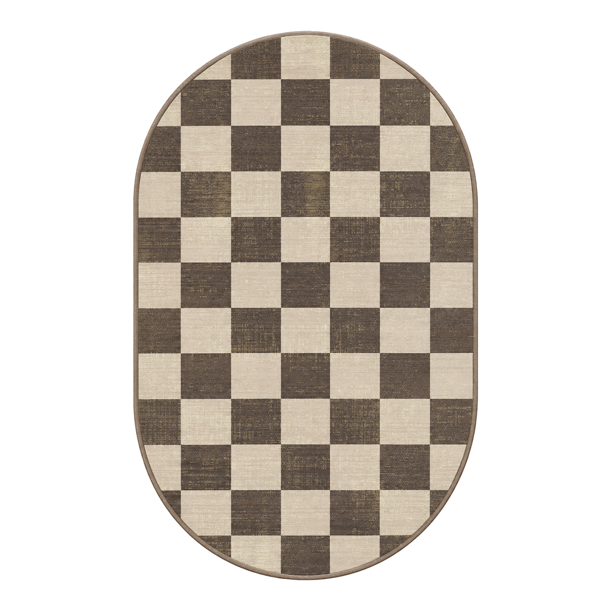Mocha Chessboard Rug