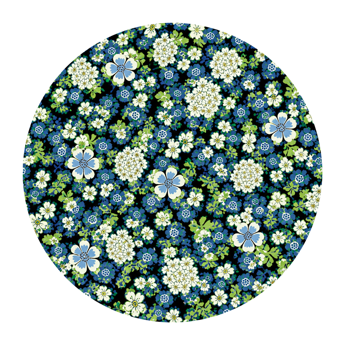 Sapphire Floral Garden Rug