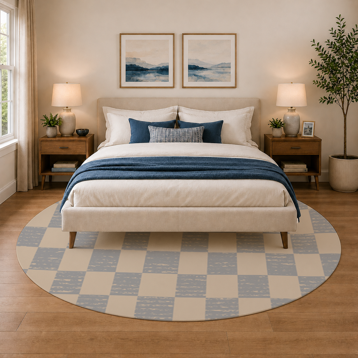 Vertical Checkerboard Rug