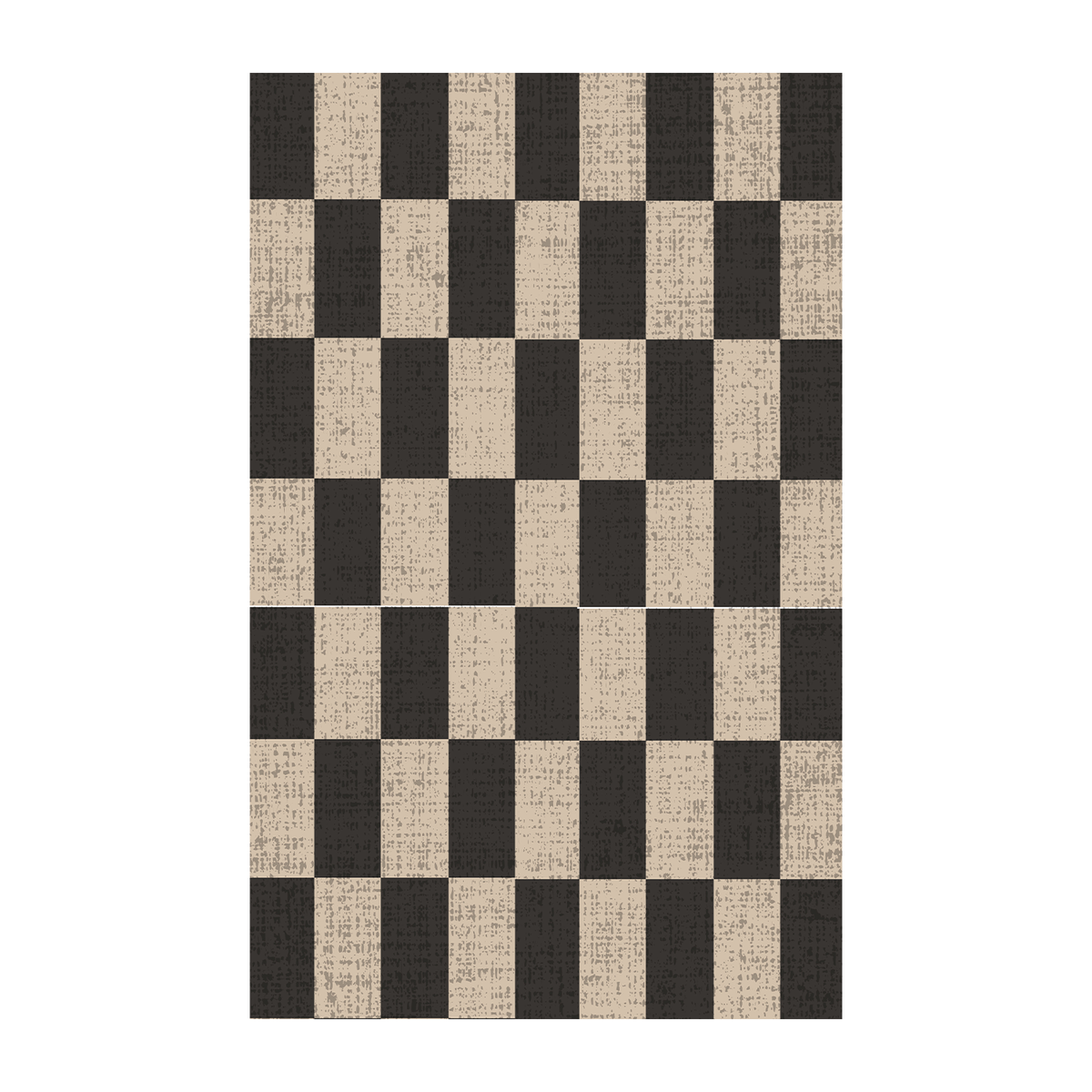 Classic Two-Tone Checkerboard Rug