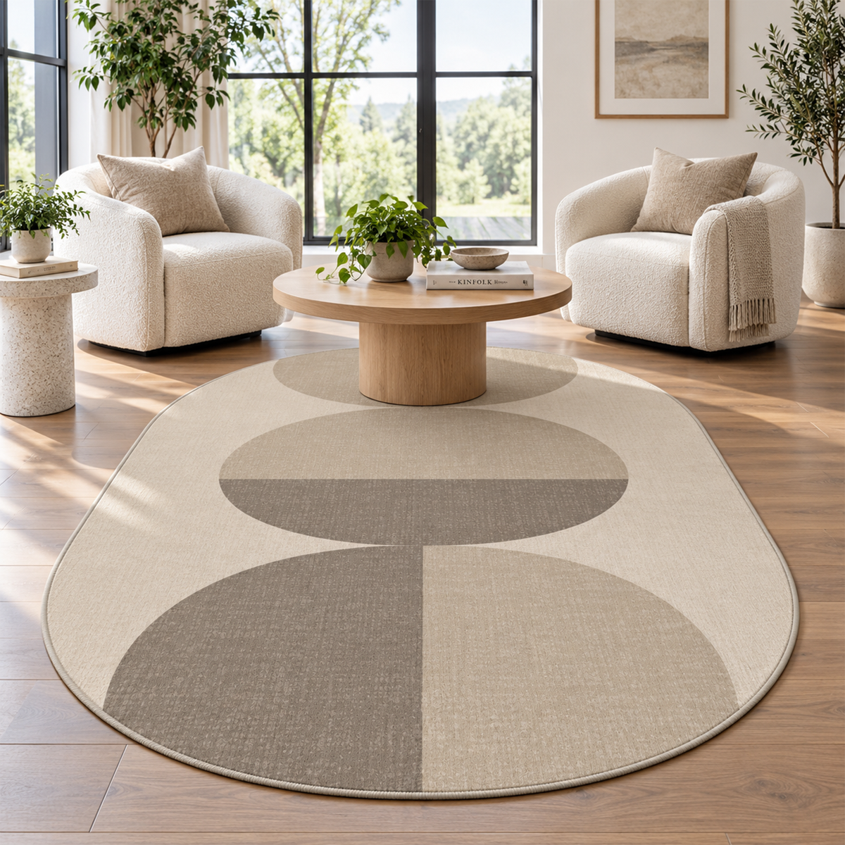 Stacked Circle Geo Rug
