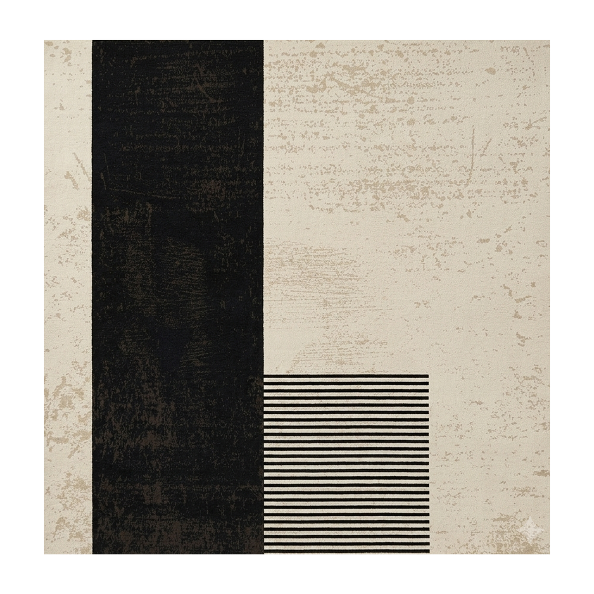 Minimalist Block & Stripe Rug