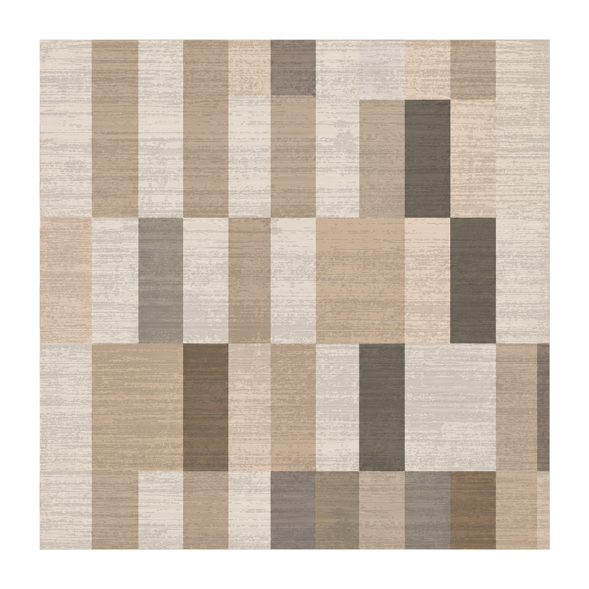 Tonal Patchwork Grid Rug